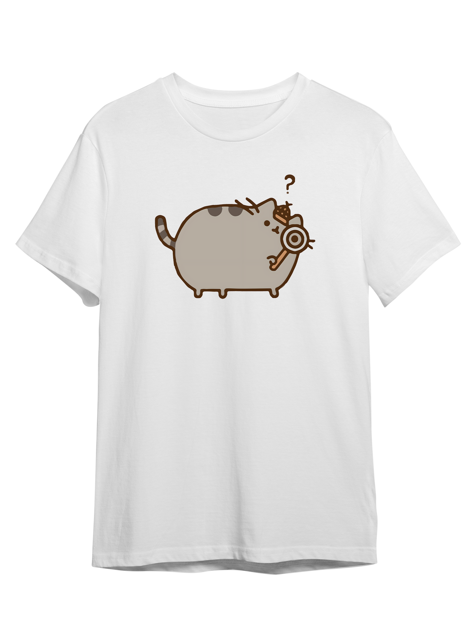 Футболка унисекс СувенирShop Персонаж Кот Пушин / Pusheen Cat 7 белая 2XL (52-54)