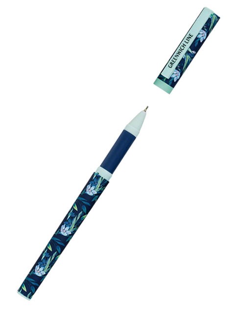 Ручка шариковая Greenwich Line Blue Flowers 0.7mm стержень Blue GL_24821/Pbl_32681 100036326344