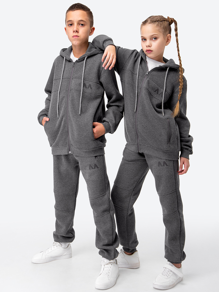 

Костюм детский спортивный HappyFox HFJKD7099, темно-серый, 158, HFJKD7099
