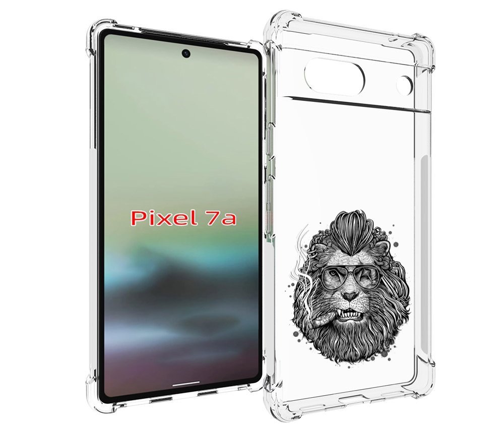 

Чехол MyPads курящий лев для Google Pixel 7A, Tocco