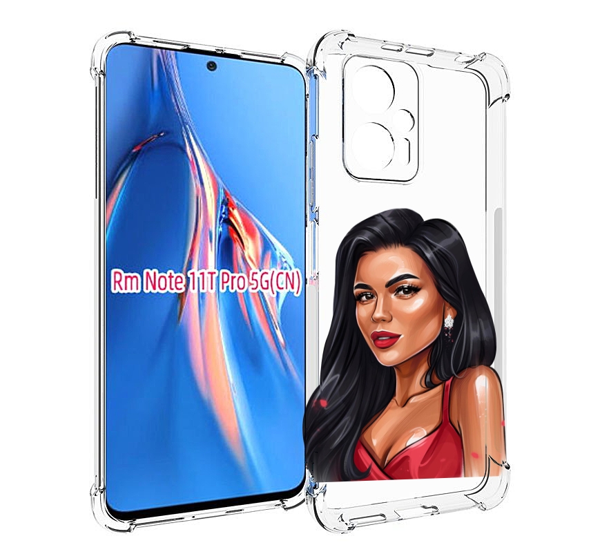 

Чехол MyPads Брюнетка-в-красном-платье для Xiaomi Redmi Note 11T Pro / 11T Pro Plus / P..., Прозрачный, Tocco