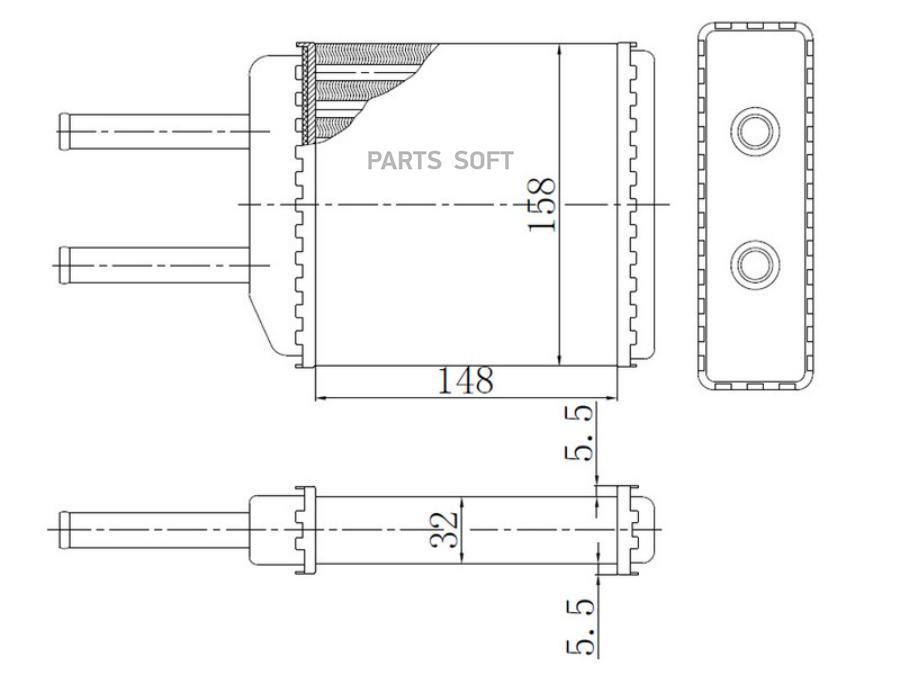 

STELLOX Радиатор печки STELLOX 1035050sx