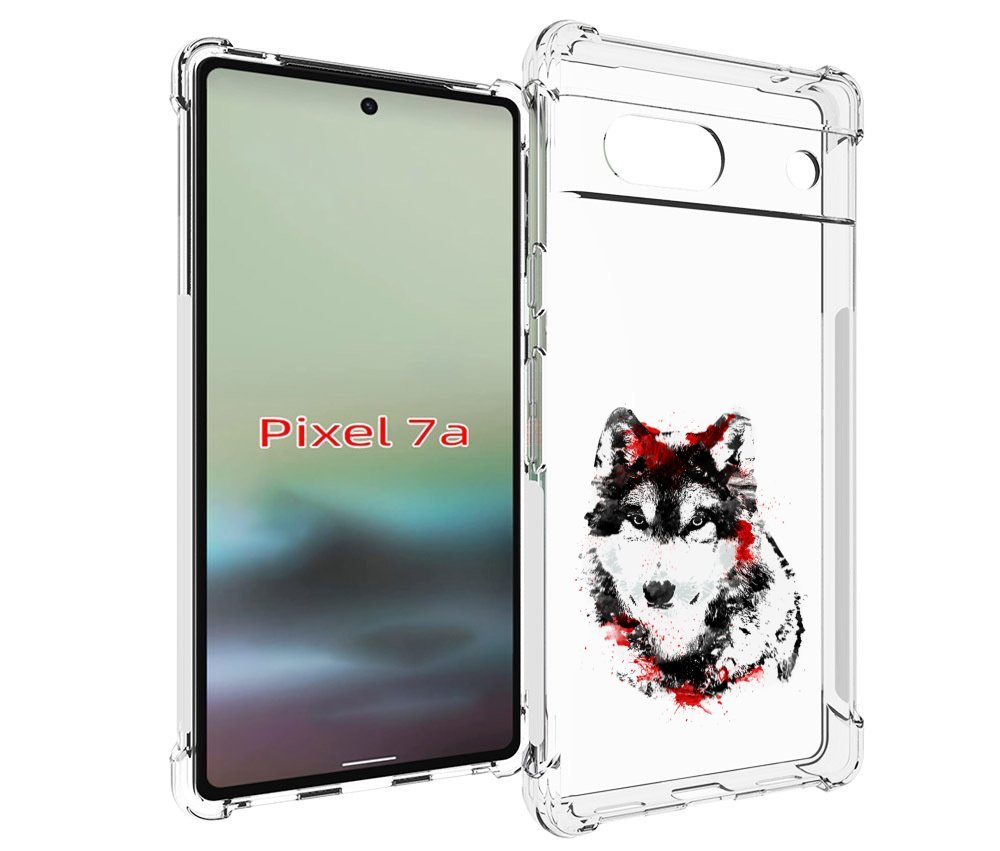 

Чехол MyPads кровавый волк для Google Pixel 7A, Tocco