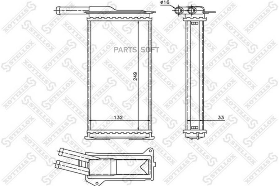 STELLOX Радиатор печки STELLOX 1035009sx