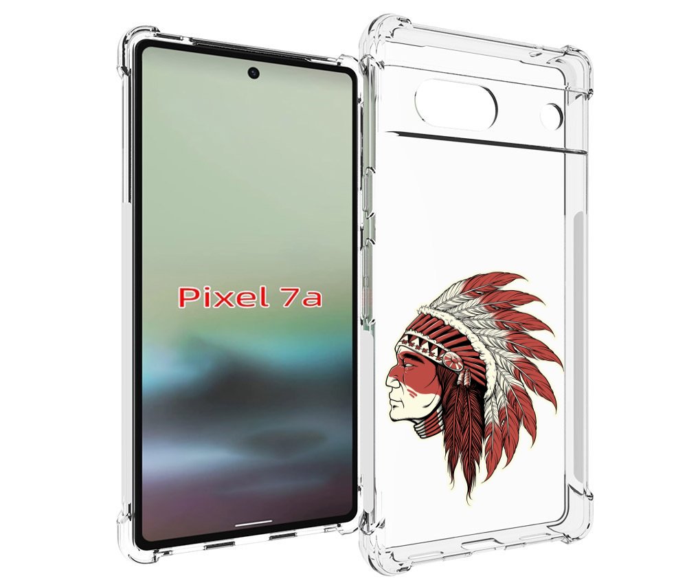 

Чехол MyPads красный индеец для Google Pixel 7A, Tocco