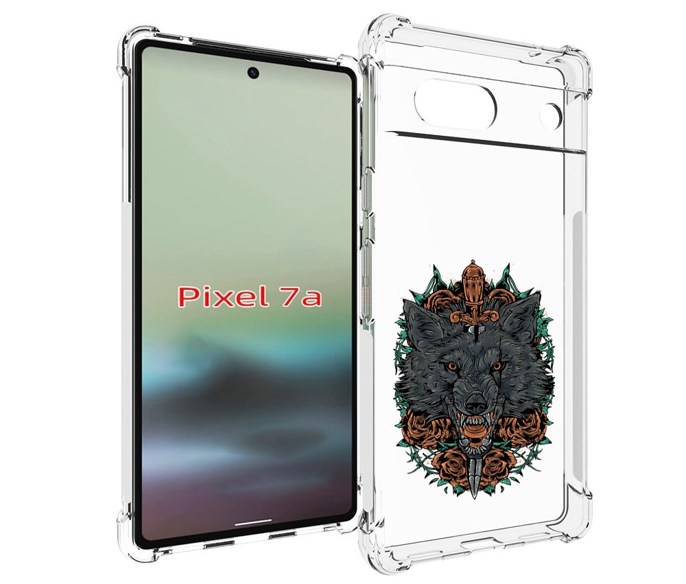 

Чехол MyPads красивый злой волк для Google Pixel 7A, Tocco