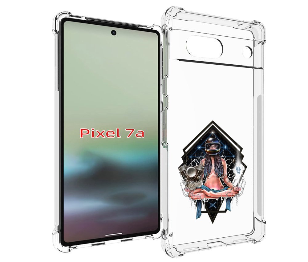 

Чехол MyPads красивая девушка в шлеме для Google Pixel 7A, Tocco