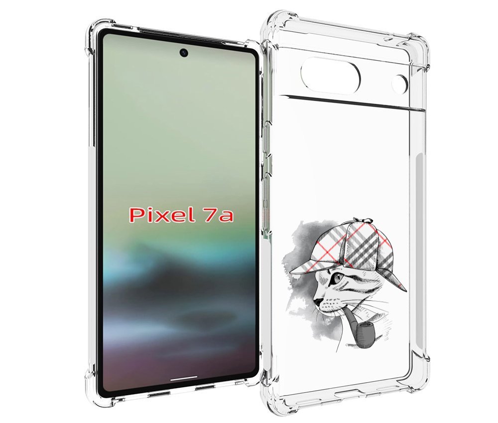 

Чехол MyPads кошка с трубкой для Google Pixel 7A, Tocco