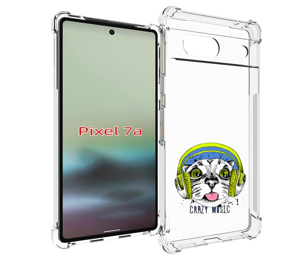 

Чехол MyPads кошка в наушниках рисунок для Google Pixel 7A, Tocco