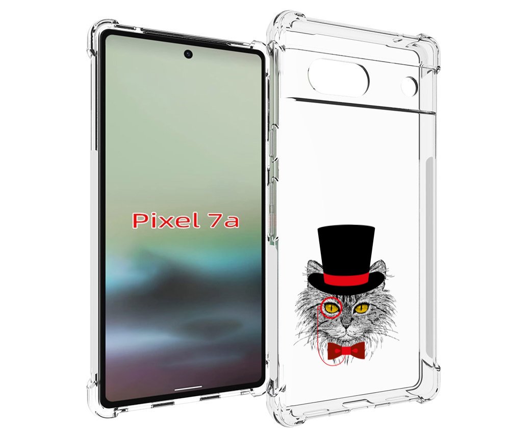 

Чехол MyPads кот в шляпе для Google Pixel 7A, Tocco