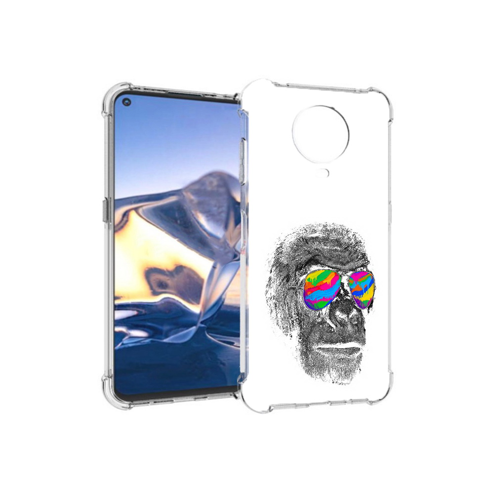 

Чехол MyPads Tocco для Nokia G10 крутая обезьяна в очках (PT171673.98.422), Tocco