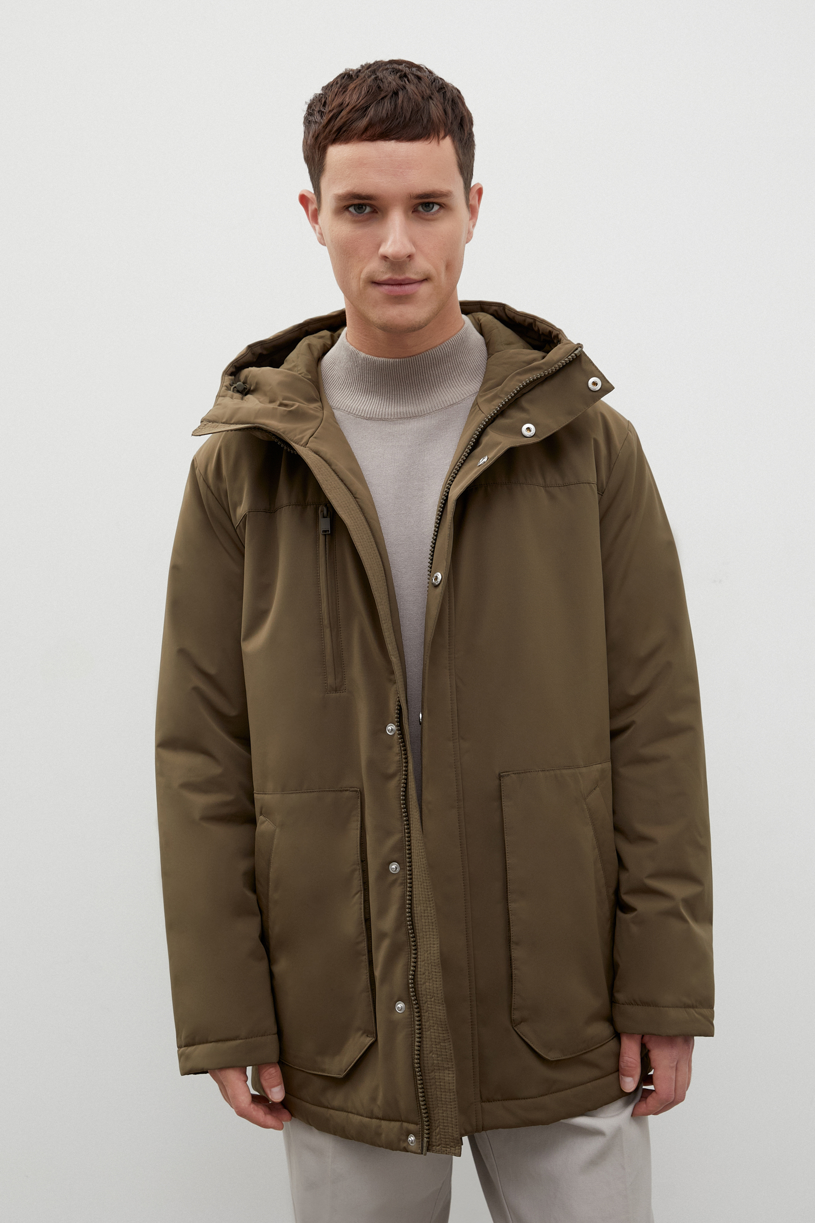 

Куртка мужская Finn Flare FAC22036 зеленая 2XL, FAC22036