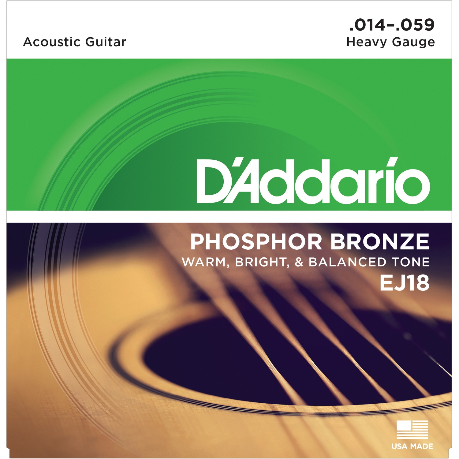 

Струны для акустической гитары DADDARIO EJ18, Hard Tension,014-059, EJ18