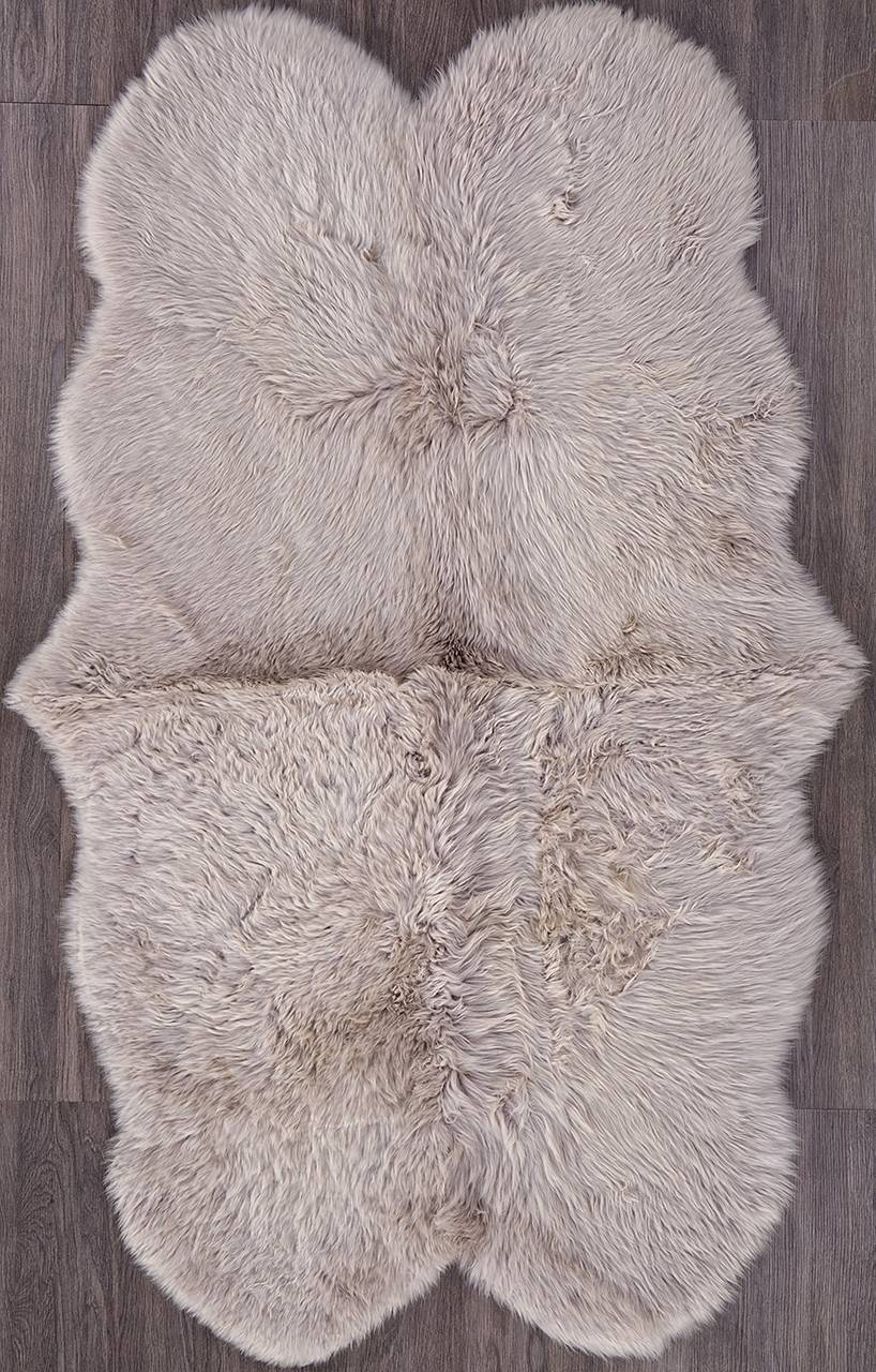 фото Ковер овчина sheepskin 95x190 темно бежевый шкуры