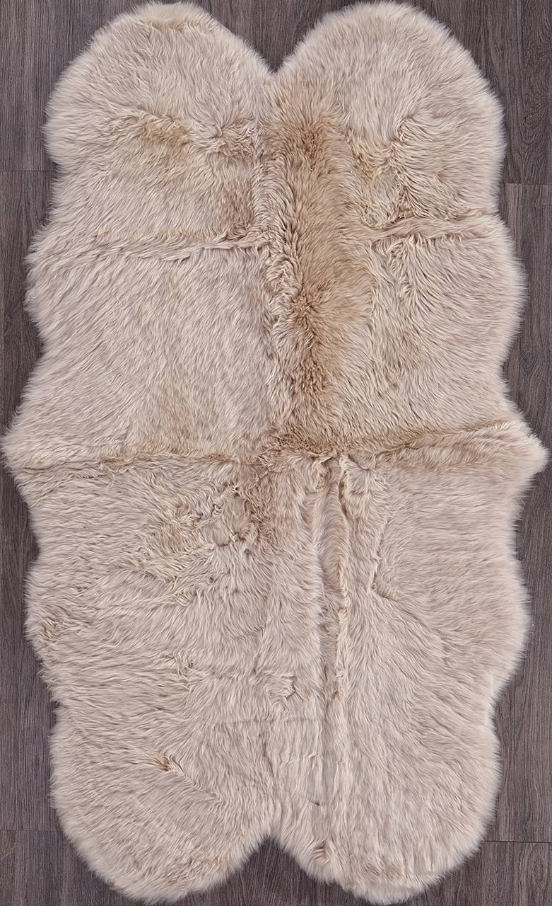 фото Ковер овчина sheepskin 95x190 светло бежевый шкуры