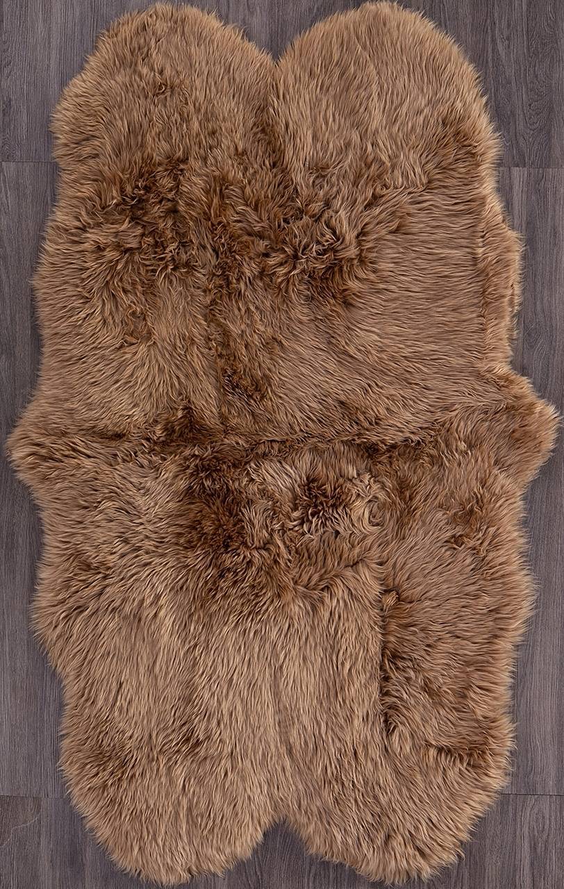 фото Ковер овчина sheepskin 95x190 рыжевато-коричневый шкуры