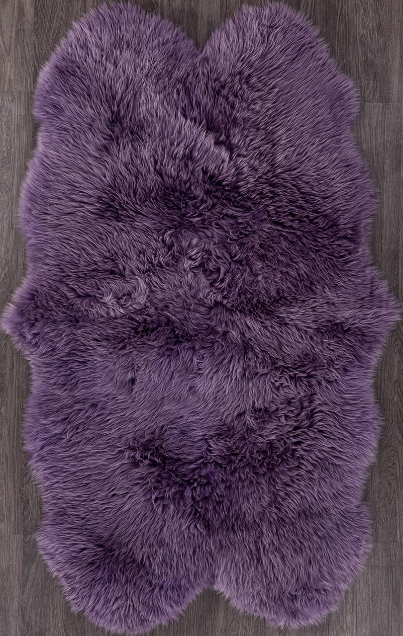 фото Ковер овчина sheepskin 95x190 лиловый шкуры