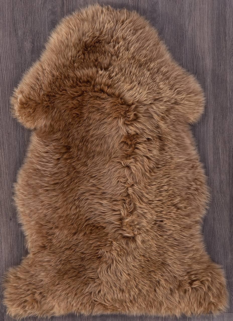 фото Ковер овчина sheepskin 55x95 рыжевато - коричневый шкуры