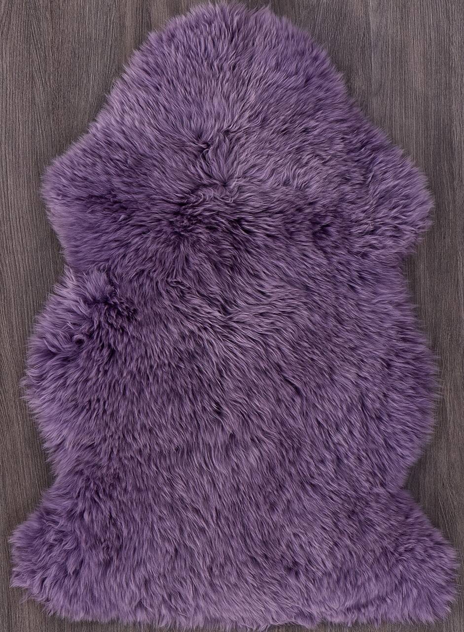 фото Ковер овчина sheepskin 55x95 лиловый шкуры