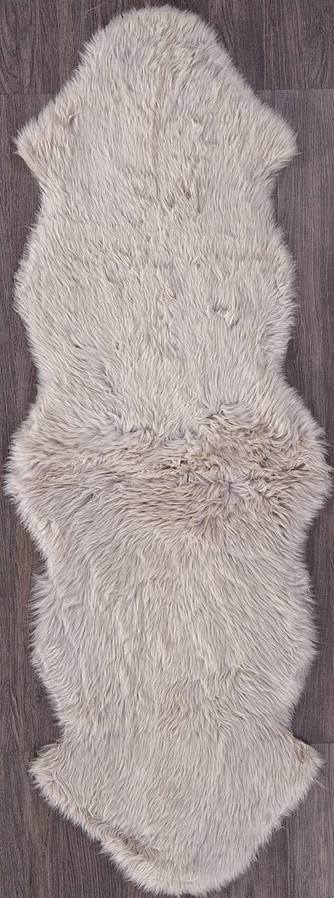

Ковер Овчина Sheepskin 55x190 темно бежевый