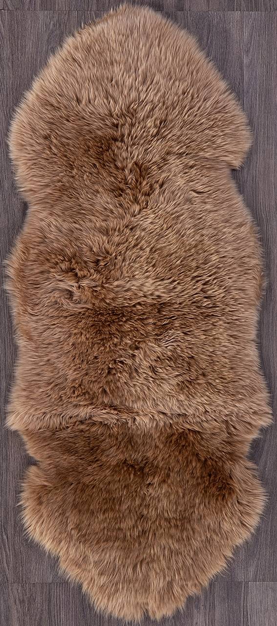 фото Ковер овчина sheepskin 55x145 рыжевато-коричневый шкуры