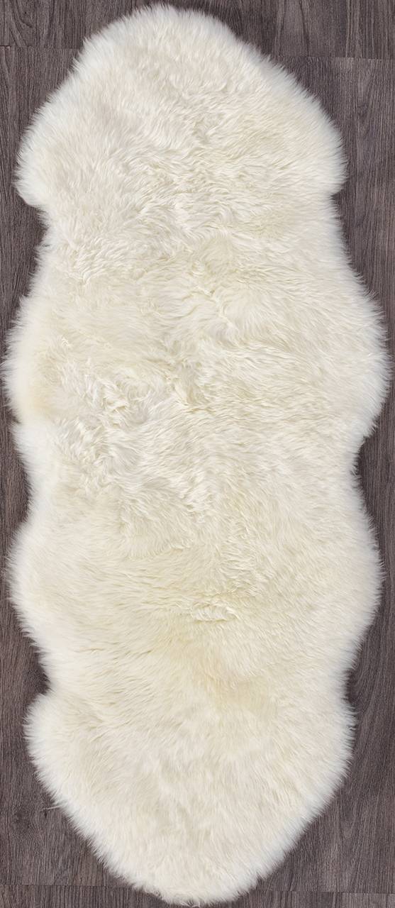 фото Ковер овчина sheepskin 55x145 белый шкуры