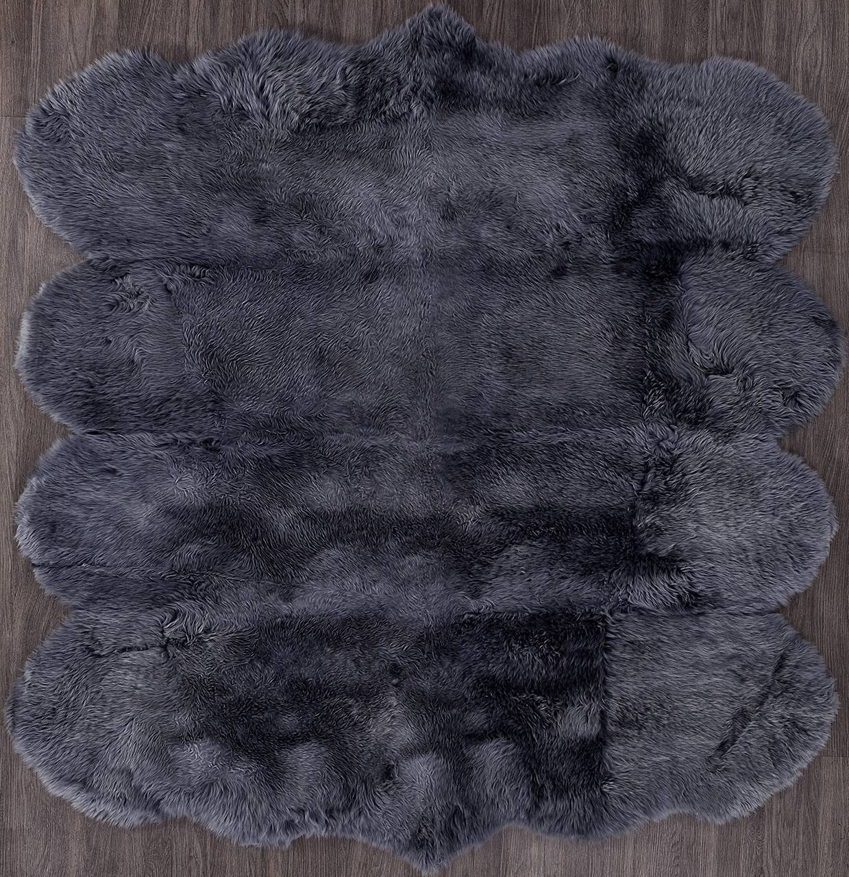 фото Ковер овчина sheepskin 195x190 серый шкуры