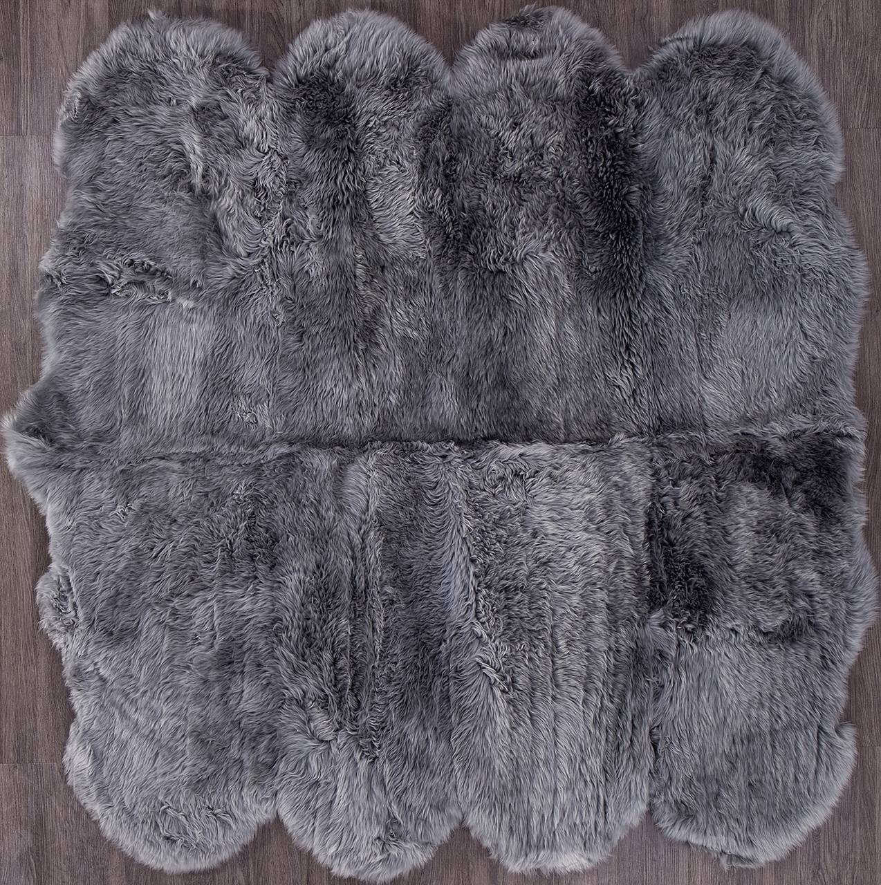 фото Ковер овчина sheepskin 195x190 светло серый шкуры