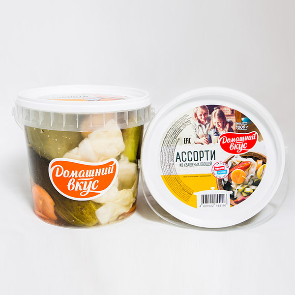 

Ассорти Домашний вкус из квашеных овощей 550 г
