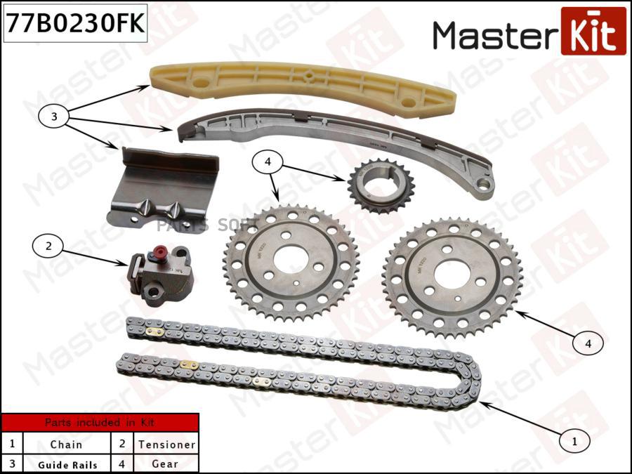 

Комплект Цепи Грм Chevrolet Epica 2.5l X25d1 04- Masterkit 77b0230fk MasterKit 77B023