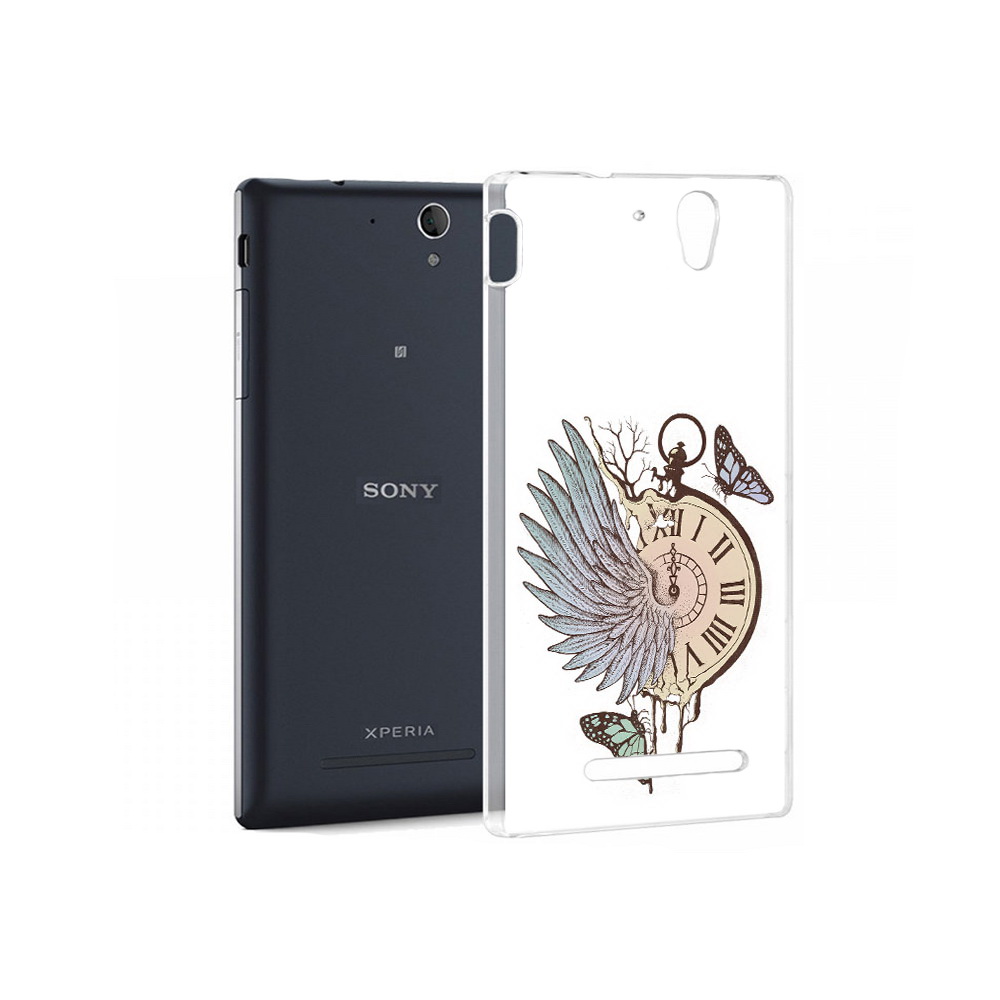 Чехол MyPads Tocco для Sony Xperia C5 Ultra страинные часы с крылом (PT16261.253.626)