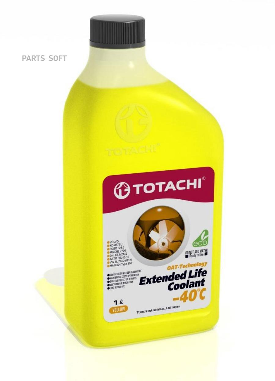 Охлаждающая жидкость низкозамерзающая totachi extended life coolant -40 c , 1л