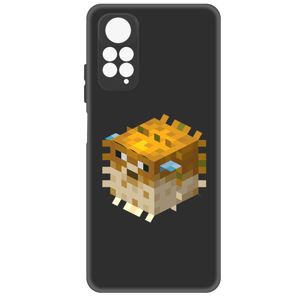 

Чехол-накладка Софт Minecraft-Иглобрюх для Xiaomi Redmi Note 11 Pro, Черный