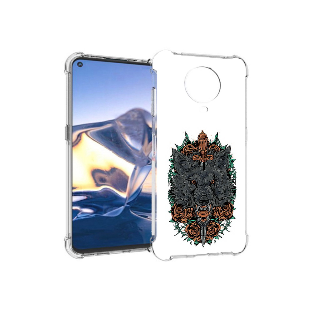 

Чехол MyPads Tocco для Nokia G10 красивый злой волк (PT171673.98.409), Tocco