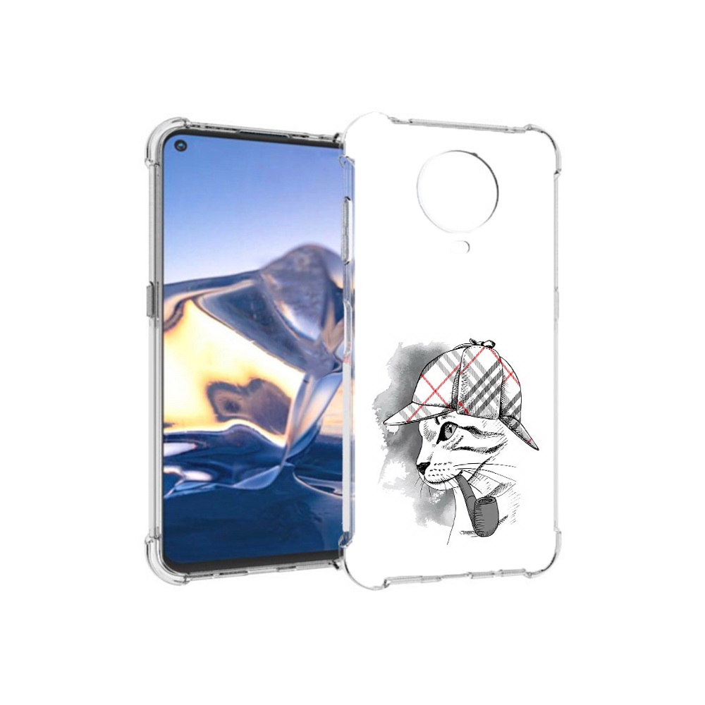 

Чехол MyPads Tocco для Nokia G10 кошка с трубкой (PT171673.98.405), Tocco