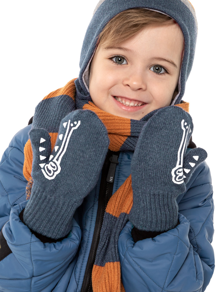

Варежки детские NIKASTYLE 14м11924, джинс, 14, Синий, 14м11924