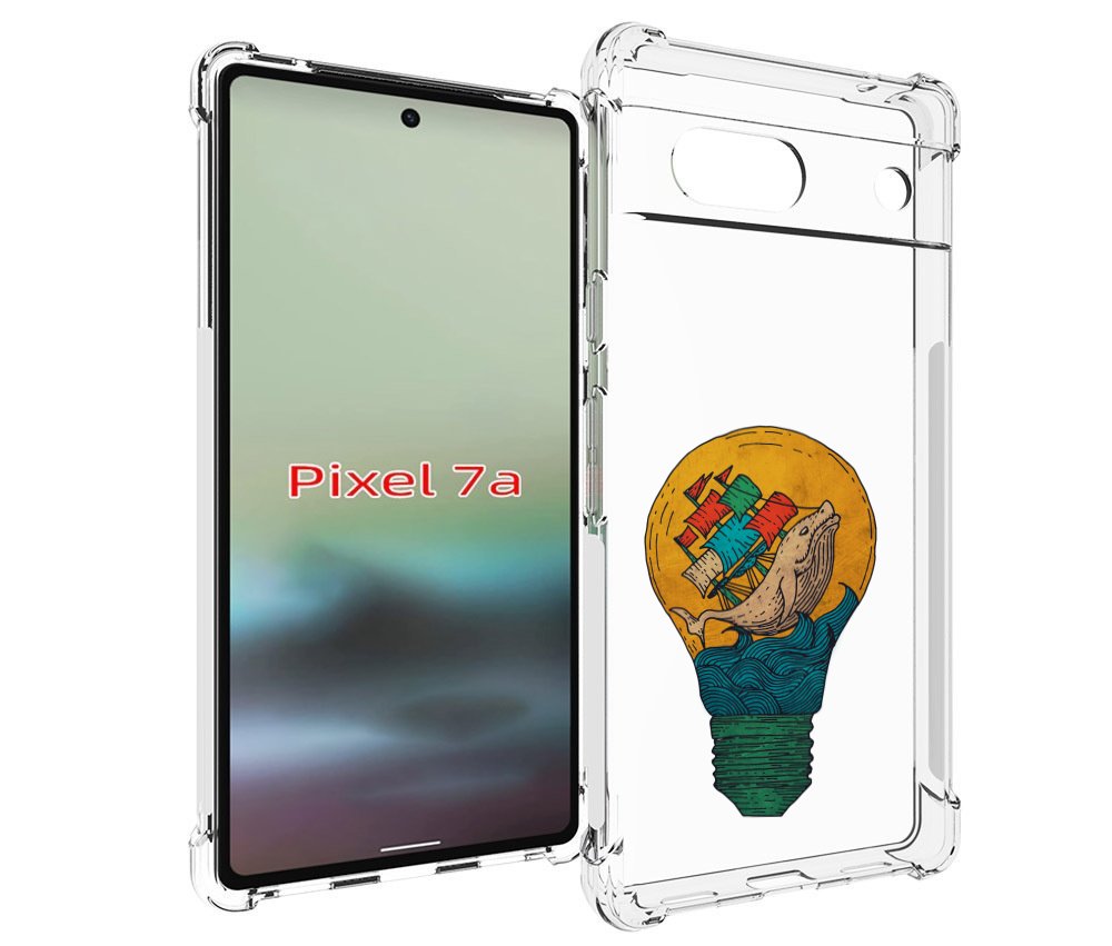 

Чехол MyPads кит в лампочке с парусами для Google Pixel 7A, Tocco