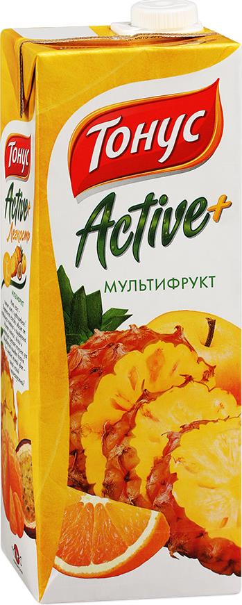 Нектар Тонус Active из тропических фруктов и яблок с мякотью обогащенный 145 л 83₽