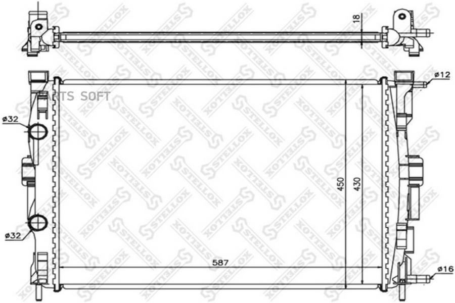 

STELLOX Радиатор охлаждения STELLOX 1026173sx