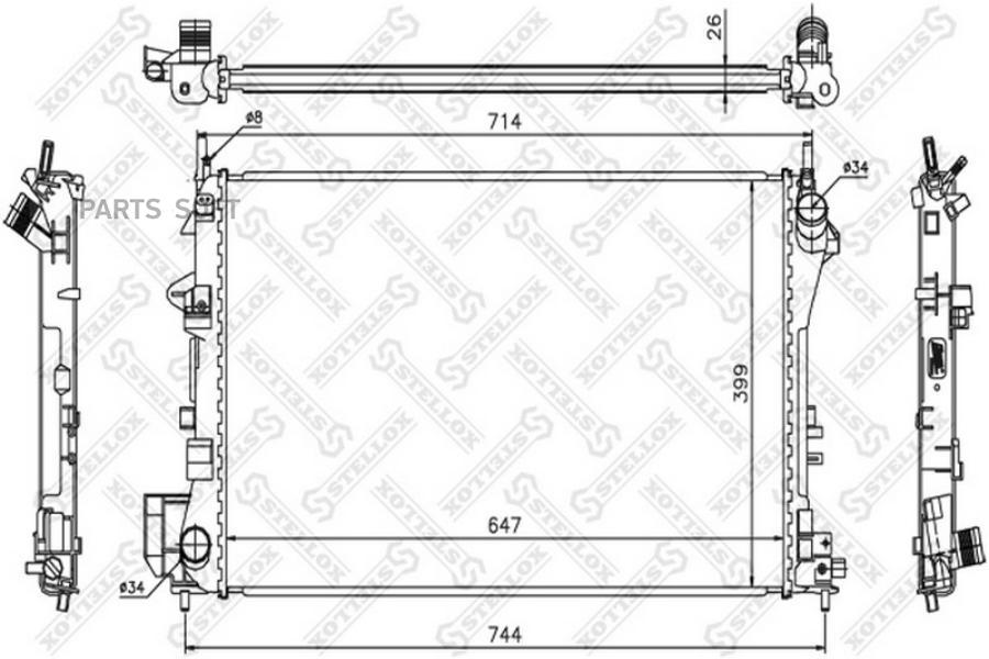 

STELLOX Радиатор охлаждения STELLOX 1026002sx