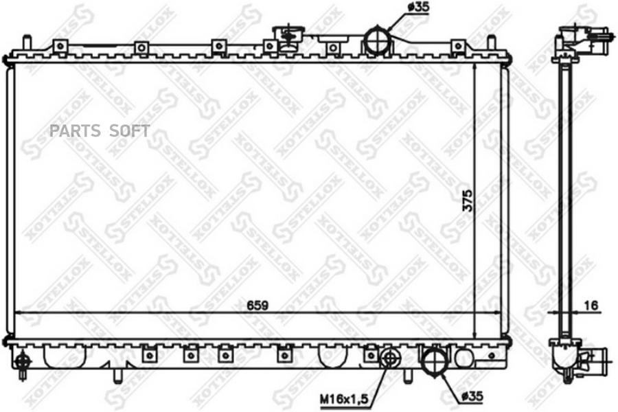 

STELLOX Радиатор охлаждения STELLOX 1025950sx