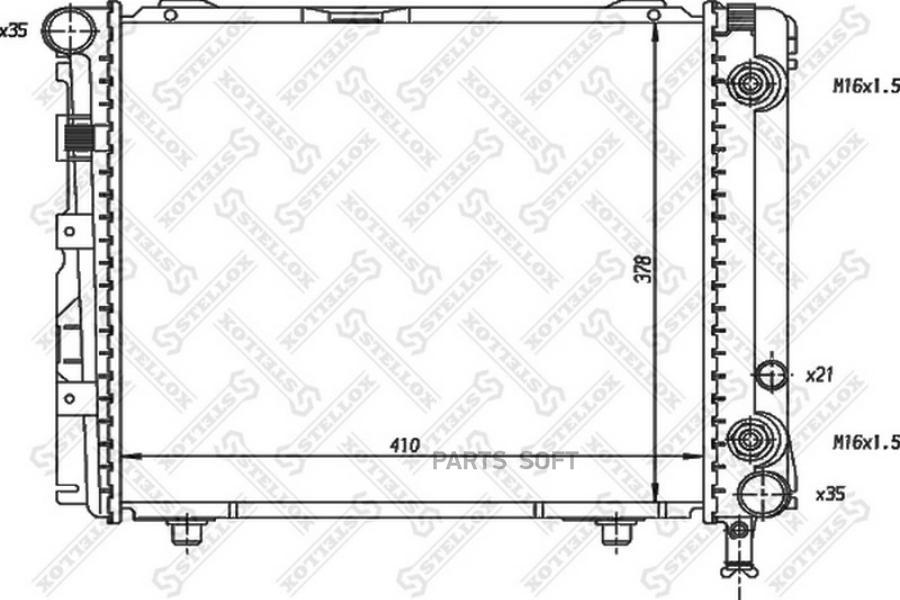 STELLOX Радиатор охлаждения STELLOX 1025893sx 100046459291