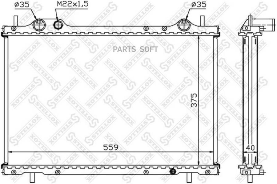 

STELLOX Радиатор охлаждения STELLOX 1025730sx