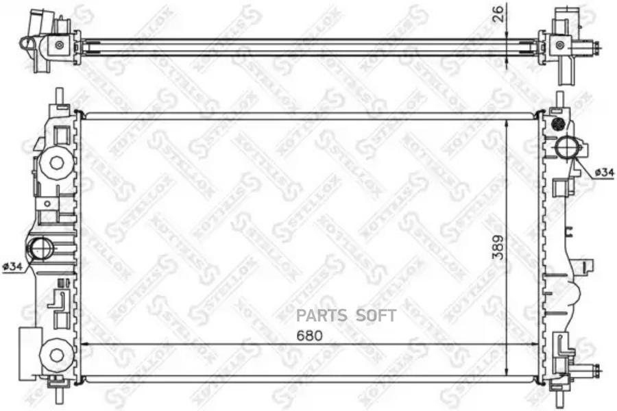 

STELLOX Радиатор охлаждения STELLOX 1025695sx