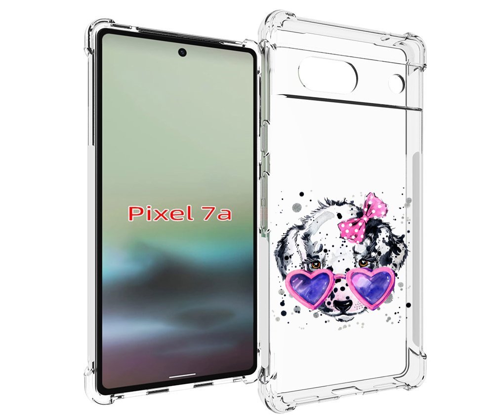 

Чехол MyPads долматинец в очках для Google Pixel 7A, Tocco