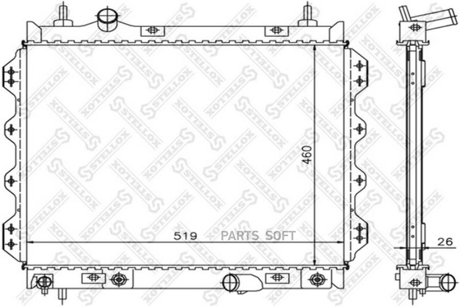 

STELLOX Радиатор охлаждения STELLOX 1025621sx