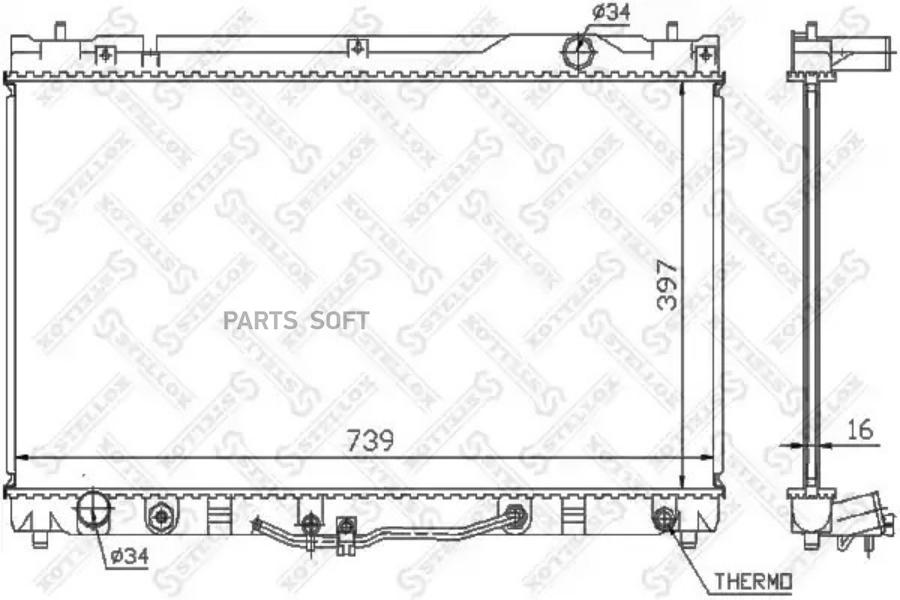 

STELLOX Радиатор охлаждения STELLOX 1025463sx