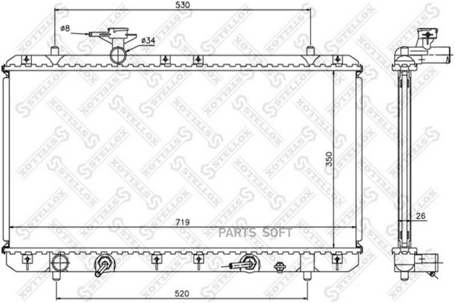 

STELLOX Радиатор охлаждения STELLOX 1025459sx