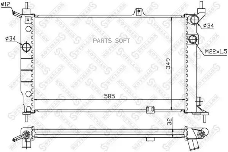 

STELLOX Радиатор охлаждения STELLOX 1025416sx