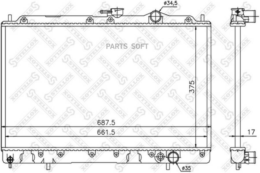 

STELLOX Радиатор охлаждения STELLOX 1025370sx